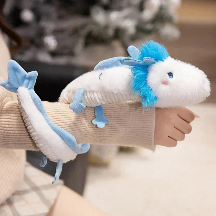 Haku the Long White Blue Dragon Plush