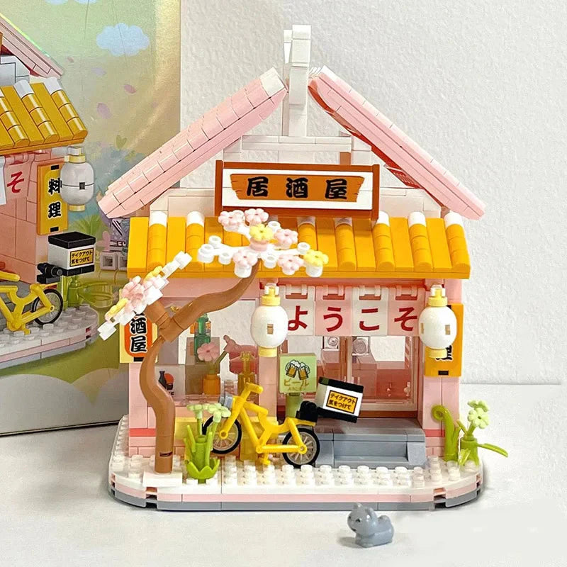 Izakaya and Chashitsu Sakura Micro Building Blocks