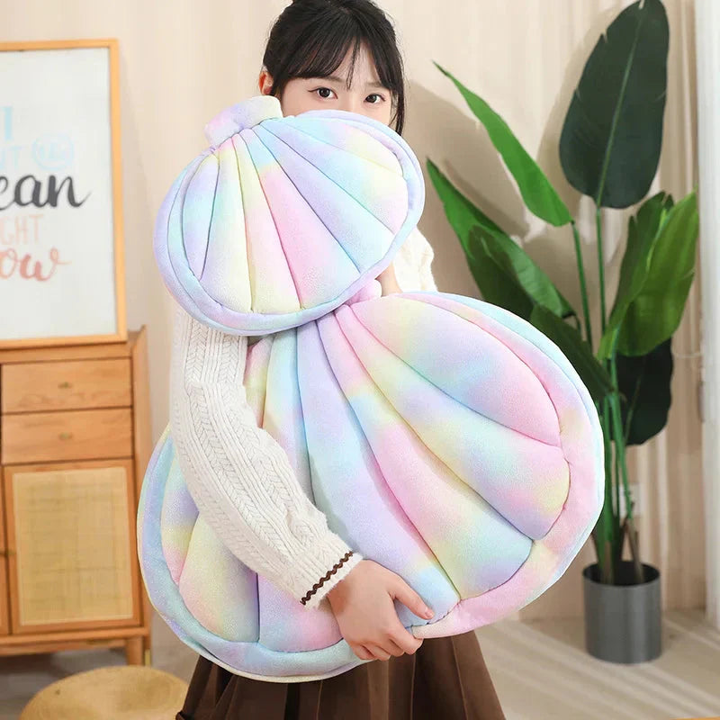 Jeju the Pig hiding in Shell Plushie