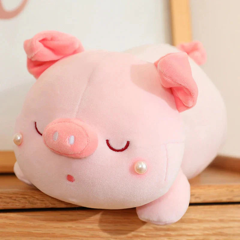Jeju the Pig hiding in Shell Plushie