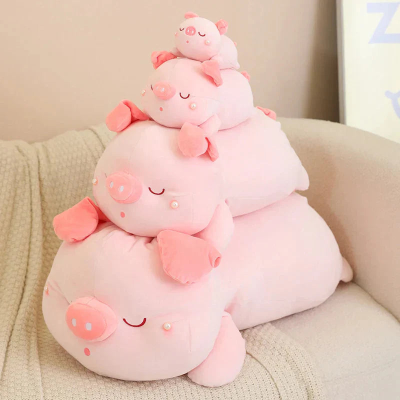 Jeju the Pig hiding in Shell Plushie
