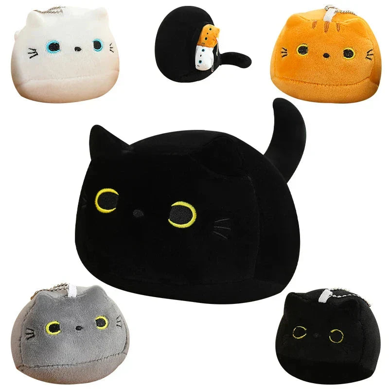 Kawaii Chunky Cat Plushies with Kittens