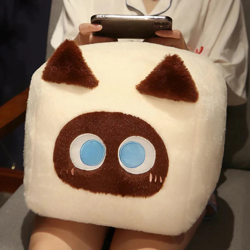 Kawaii Fluffy Cube Cat Plushie Collection