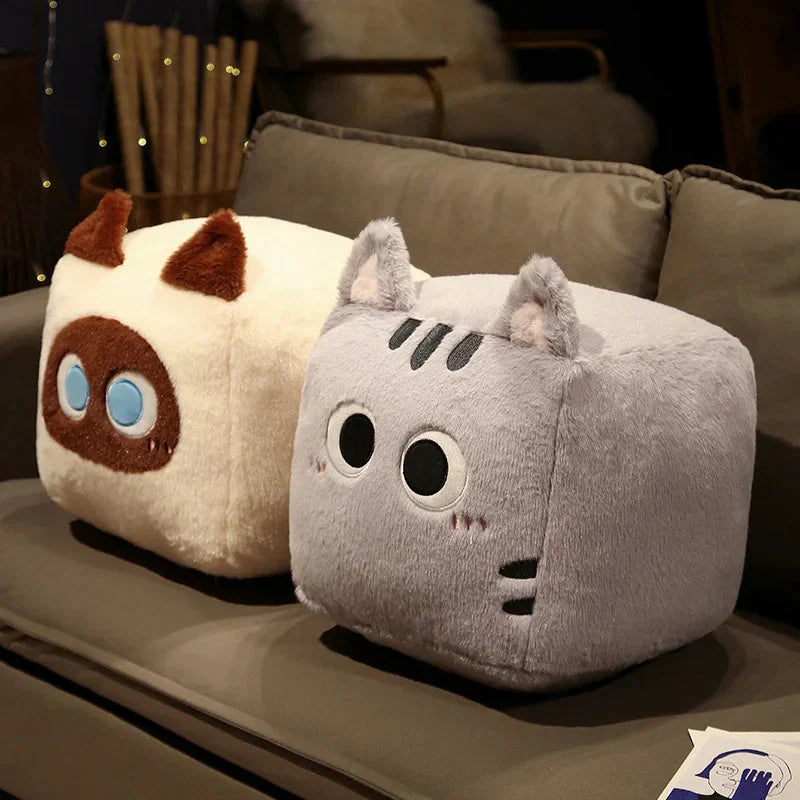 Kawaii Fluffy Cube Cat Plushie Collection