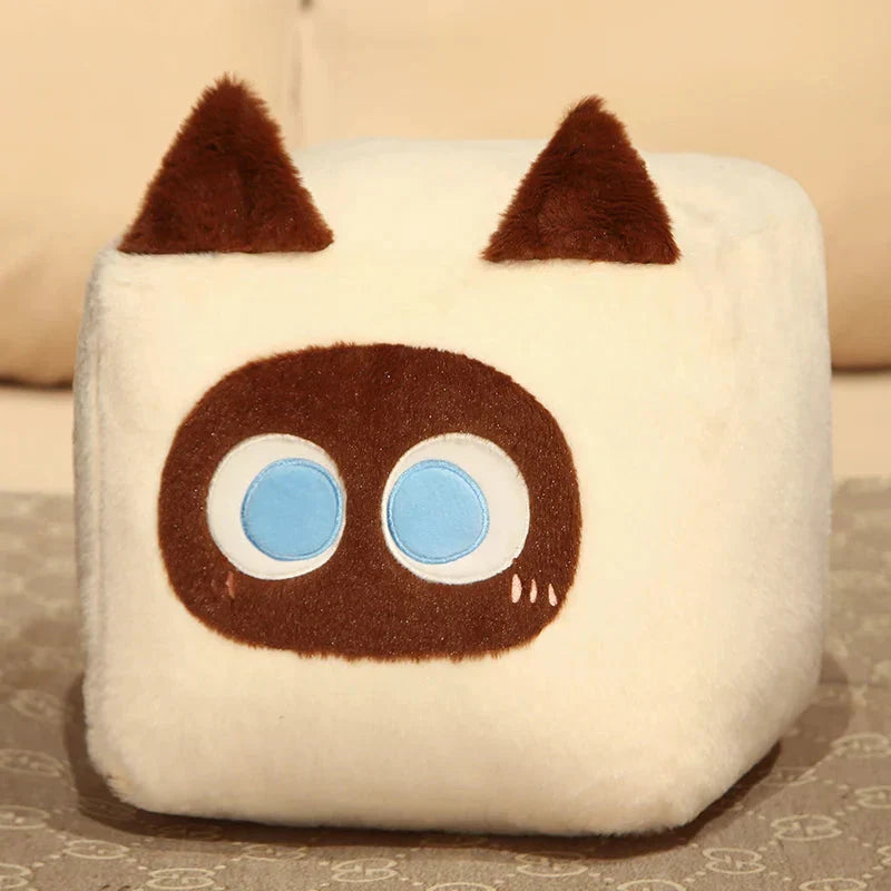 Kawaii Fluffy Cube Cat Plushie Collection