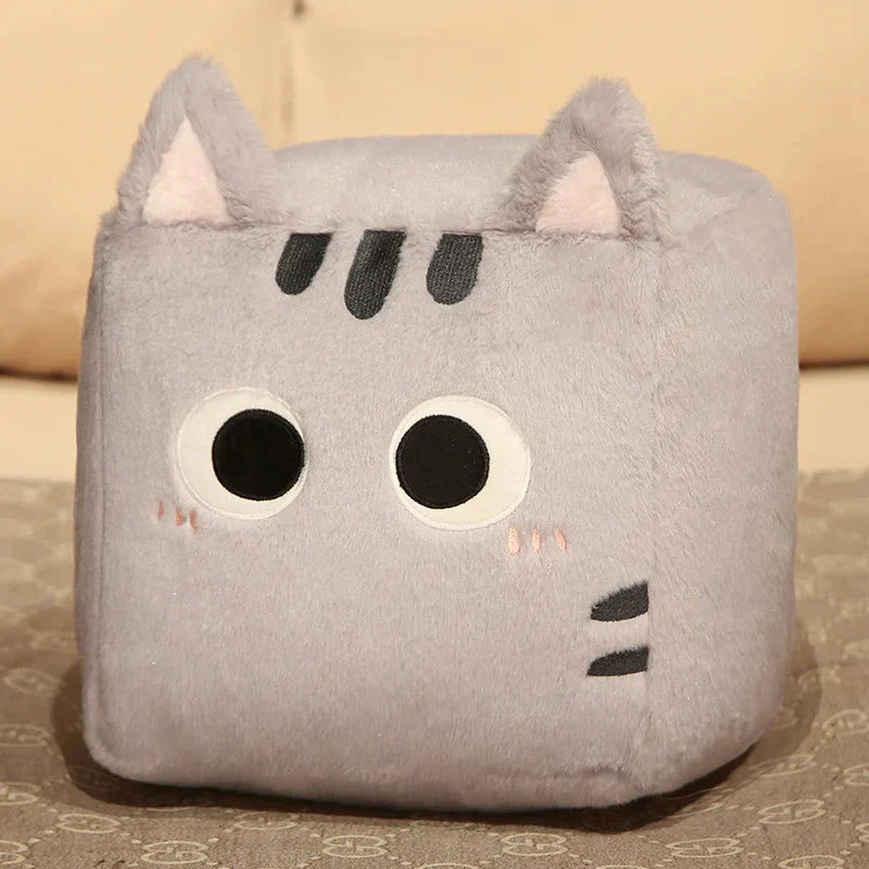 Kawaii Fluffy Cube Cat Plushie Collection