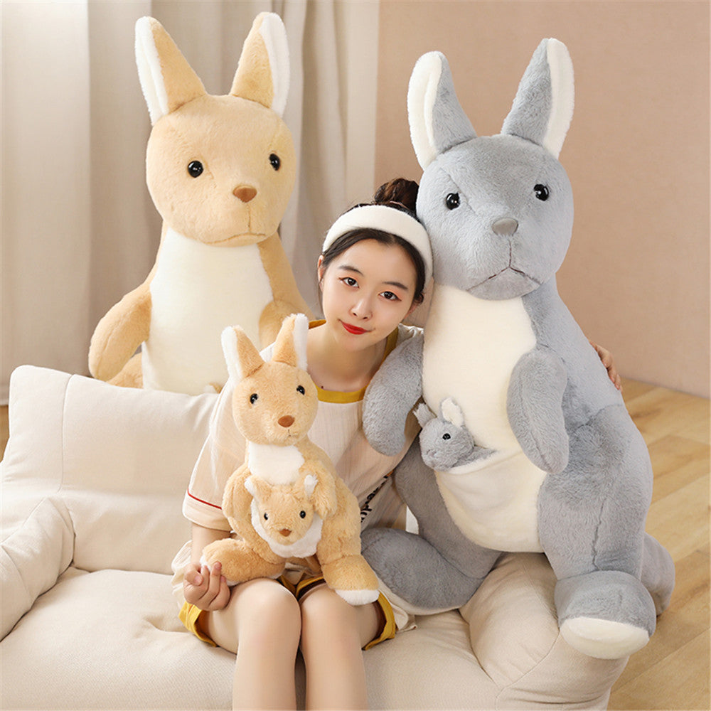 Kawaii Kangaroo Mama Papa and Baby Plushie