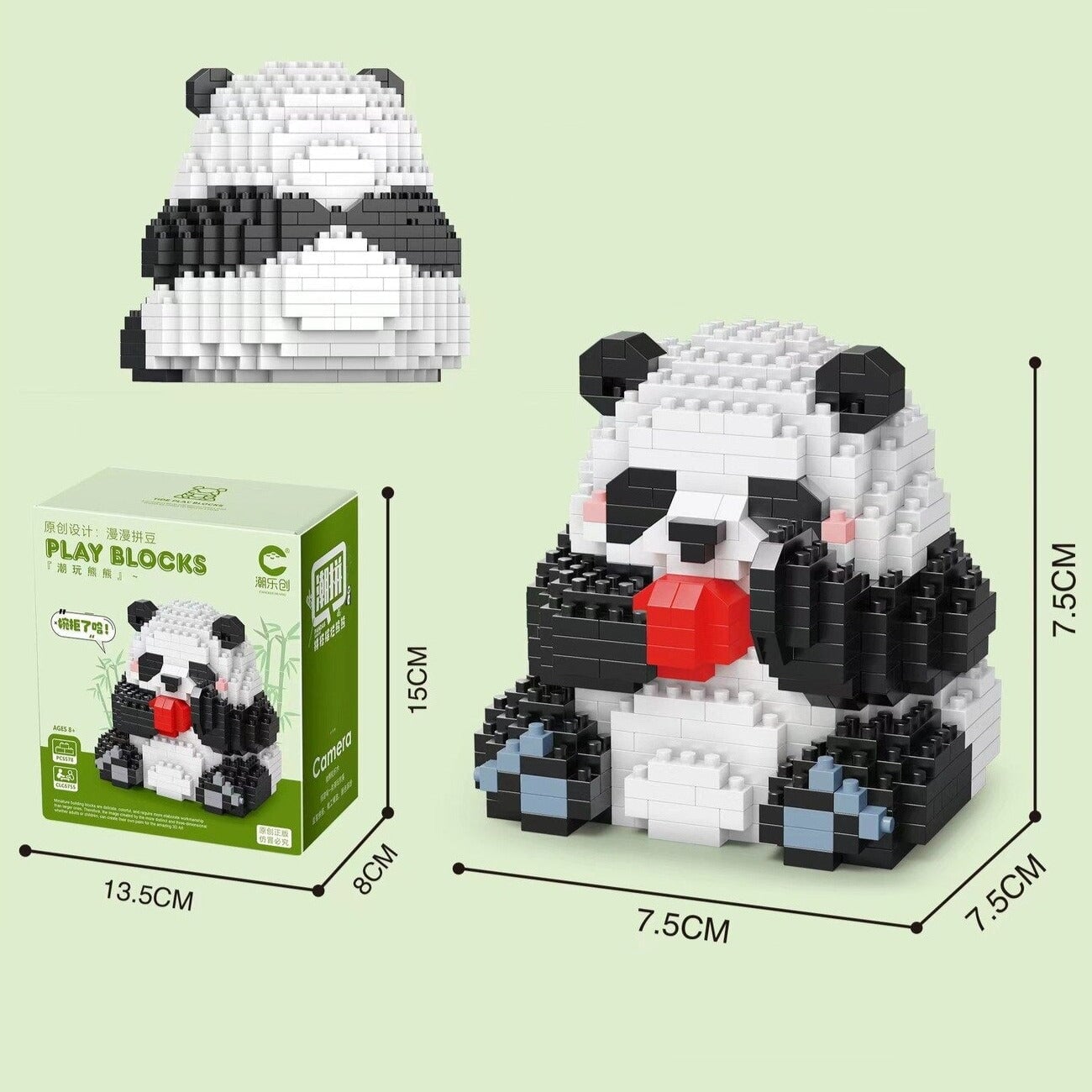 Kawaii Panda 3-in-1 Nano Building Block Collection 2