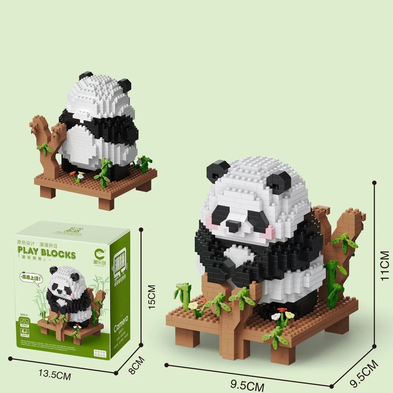 Kawaii Panda 3-in-1 Nano Building Block Collection 2