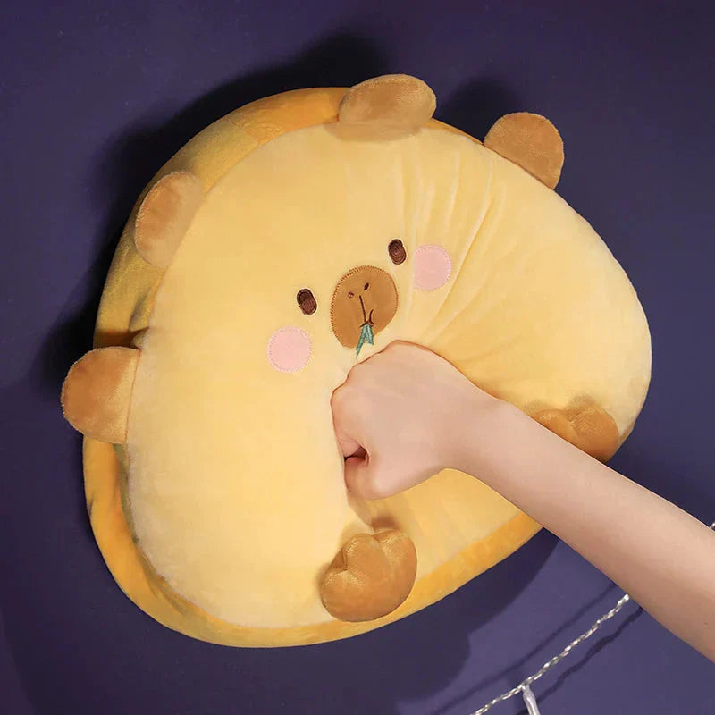 Kawaii Triangle Capybara Plush Pillows With Blanket