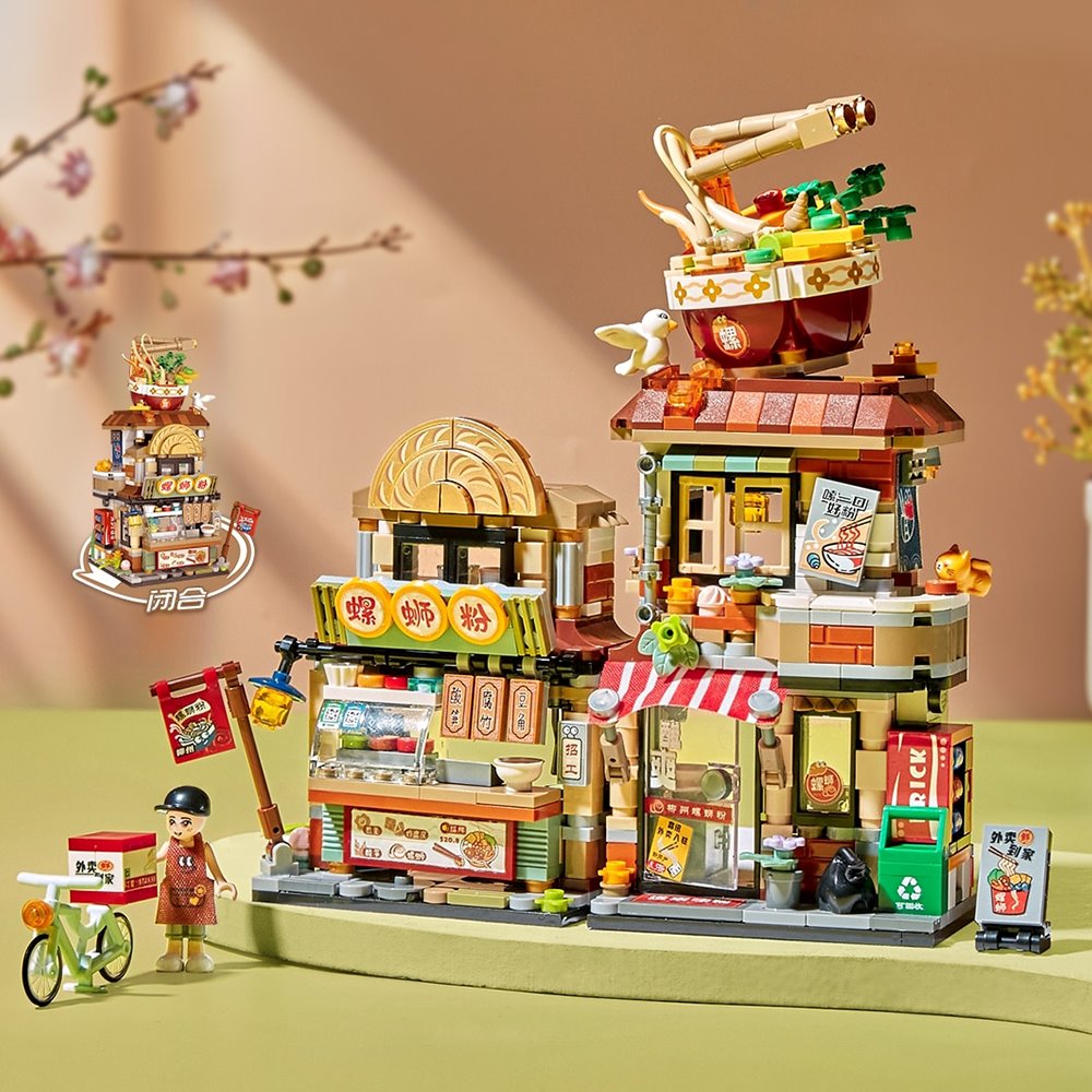 Lemon Tea & Noodle Shop Micro Building Sets