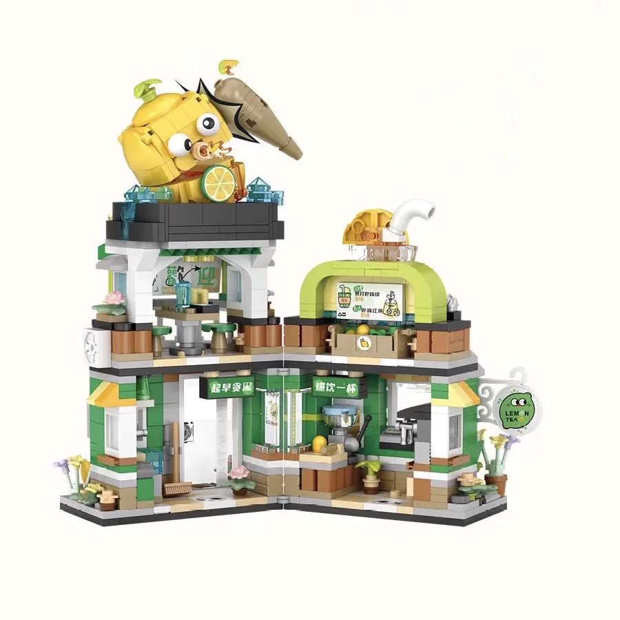Lemon Tea & Noodle Shop Micro Building Sets