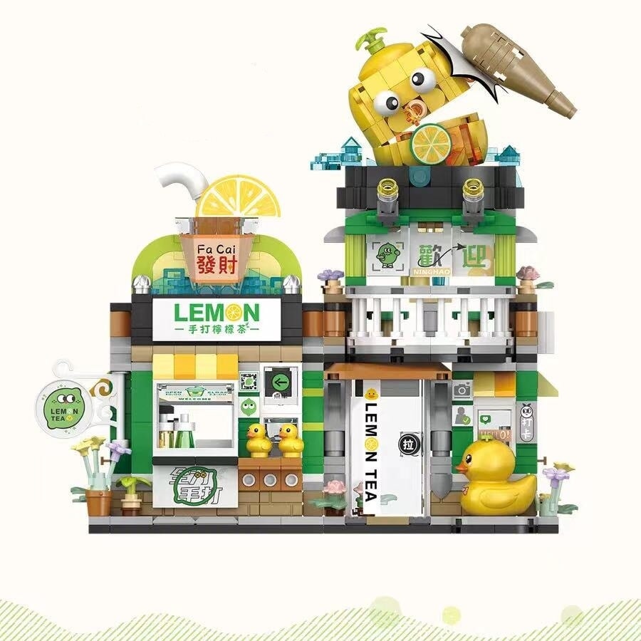 Lemon Tea & Noodle Shop Micro Building Sets