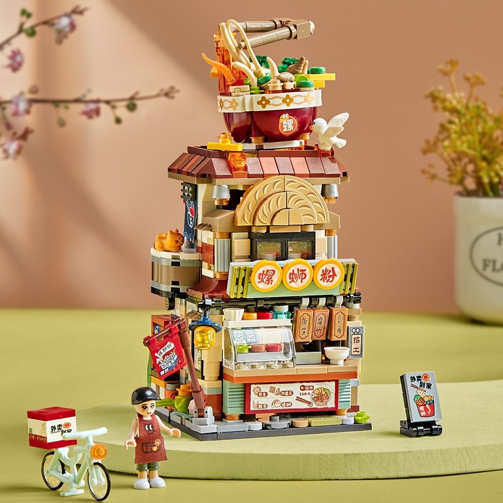 Lemon Tea & Noodle Shop Micro Building Sets