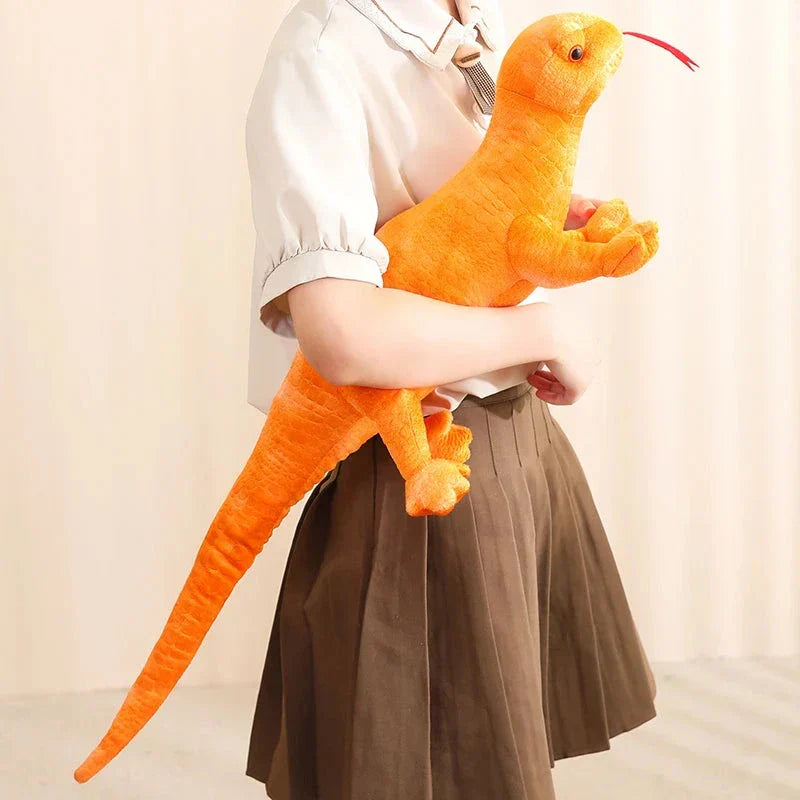 Lifelike Orange Green Brown Lizard Plushie