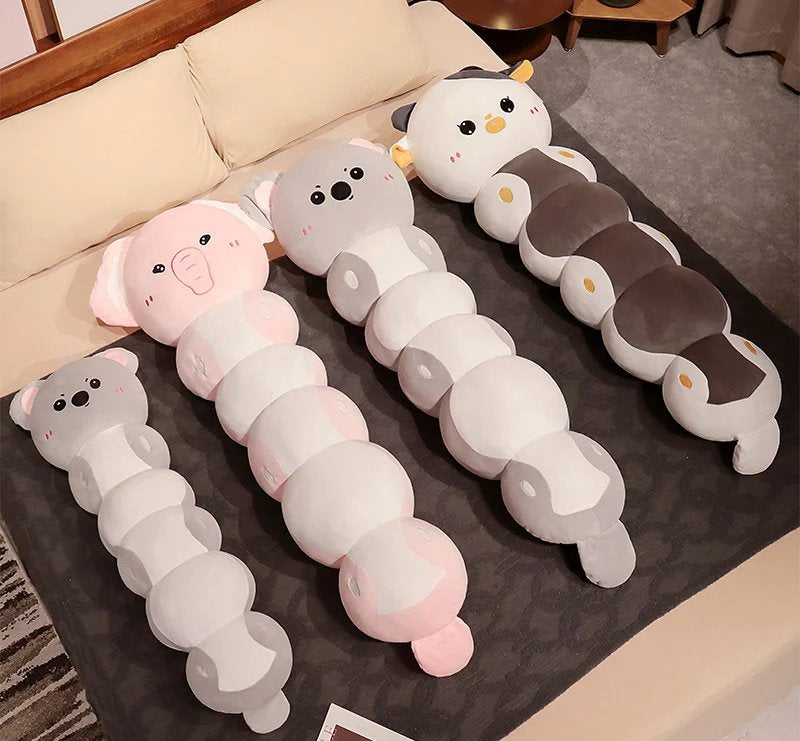 Long Caterpillar Cat Koala Elephant Plushie Collection