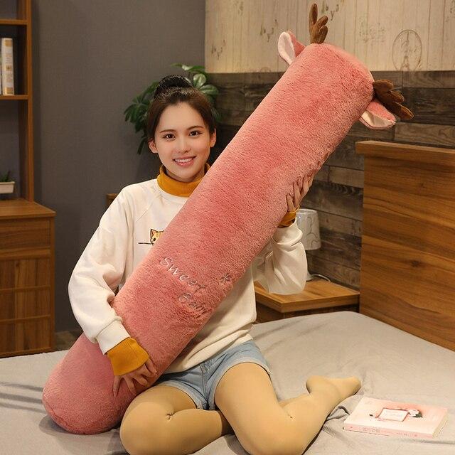 Long Fluffy Animal Body Pillow Plushies