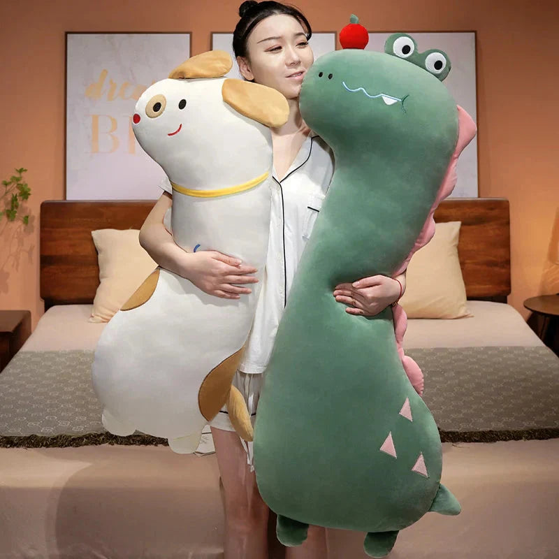 Long Pancake Dino Dog Crocodile Giraffe Pillow Plush