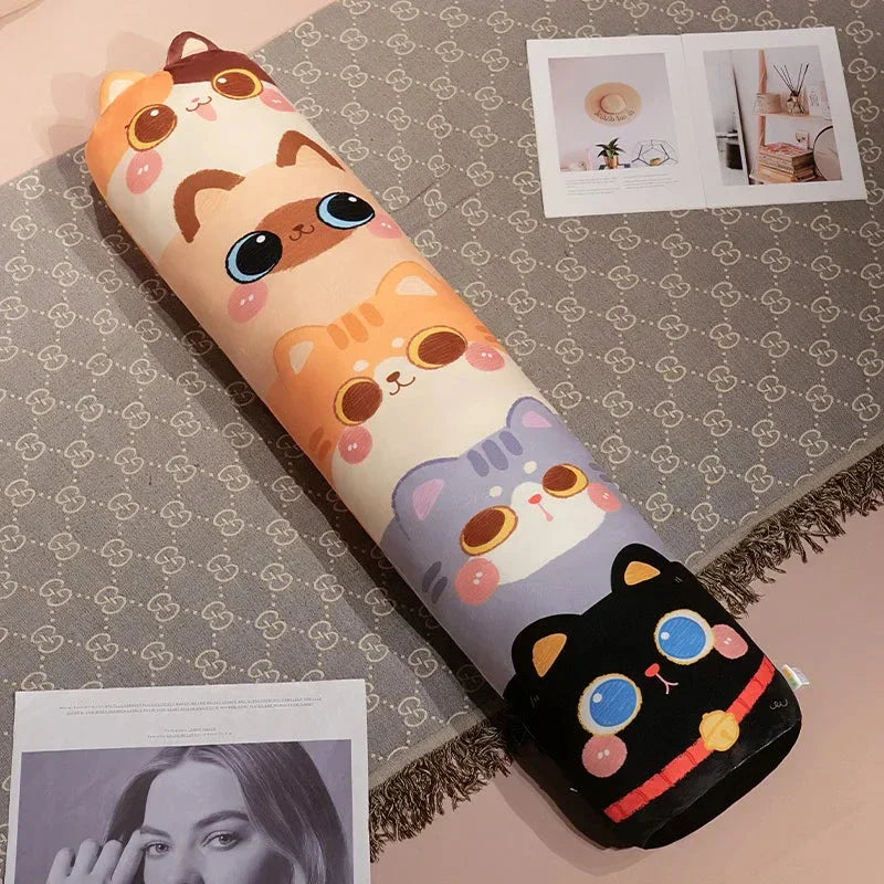 Long Snuggle Stacked Cats Plushie