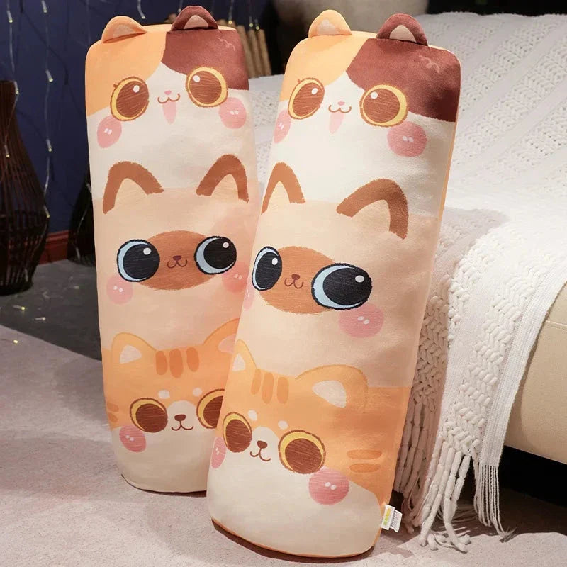 Long Snuggle Stacked Cats Plushie