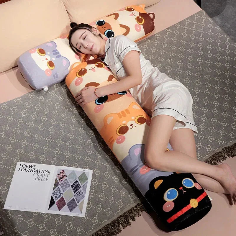 Long Snuggle Stacked Cats Plushie