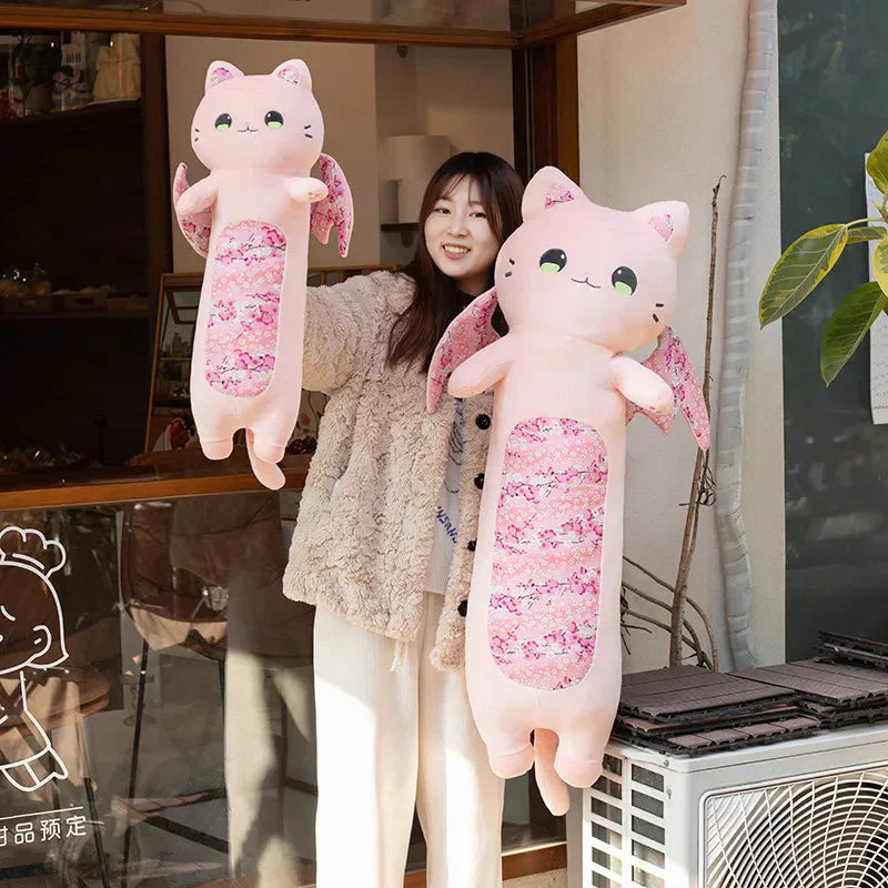 Long Snuggly Luna & Solis Sakura Cat Plushies
