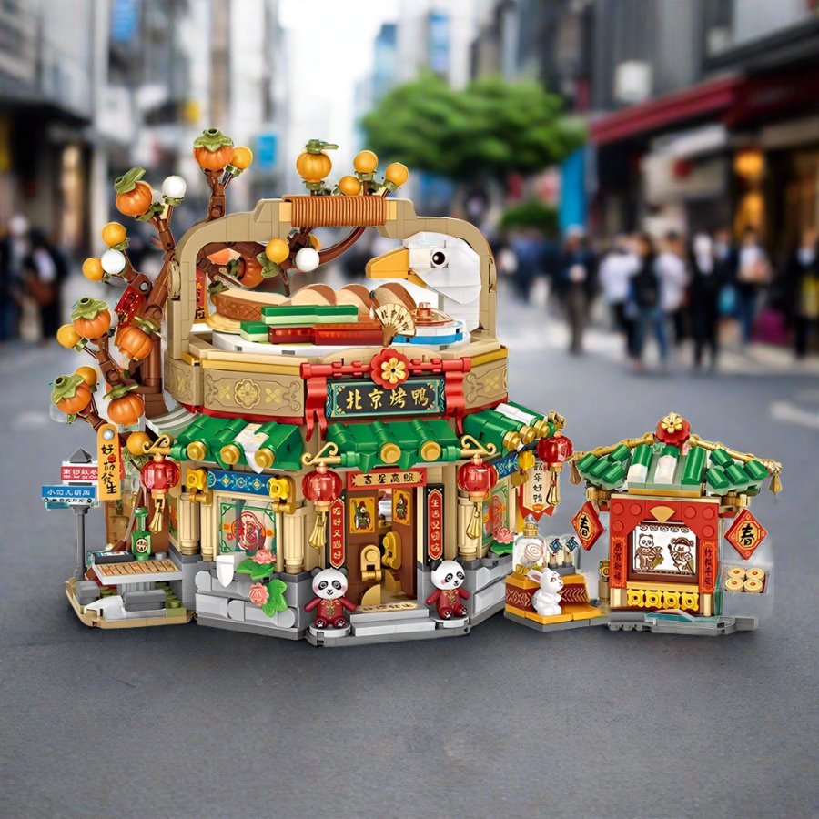 Mei Mei Panda Peking Duck Restaurant Micro Building Blocks With Lights
