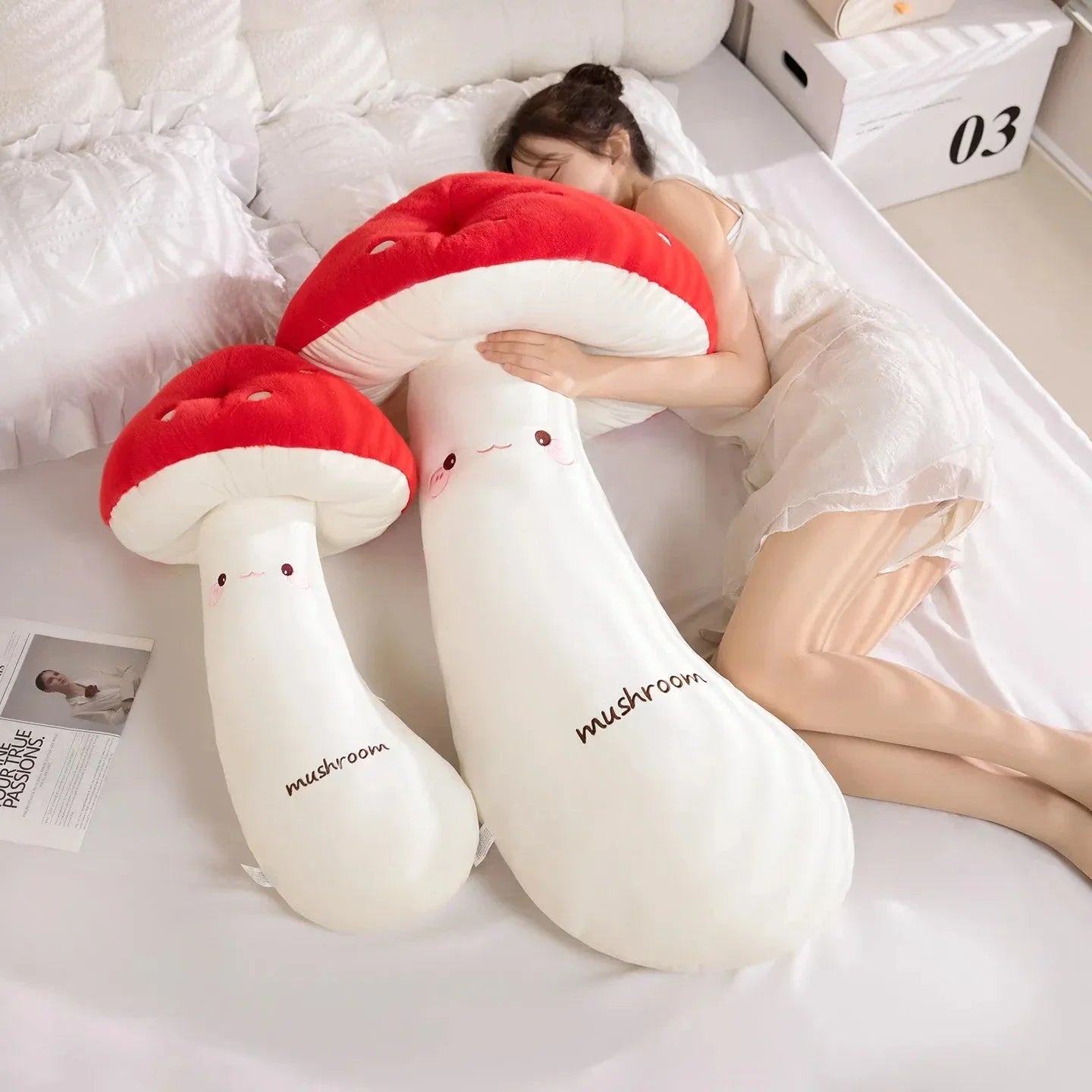 Mushie the Long Snuggly Kawaii Mushroom Plushies