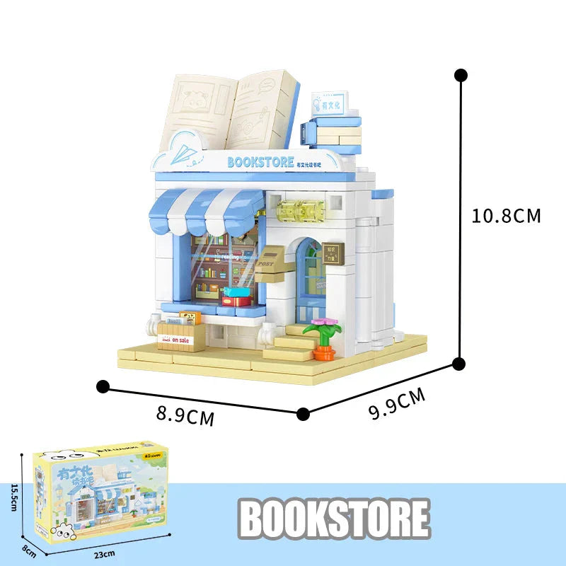 Pet Candy Bakery Book Folding Micro City Building Sets