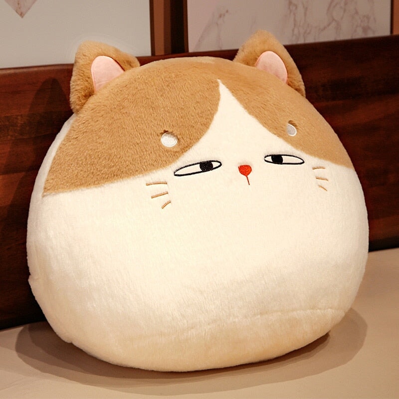 Round Cat Bunny Fox Pillow Plushie Collection