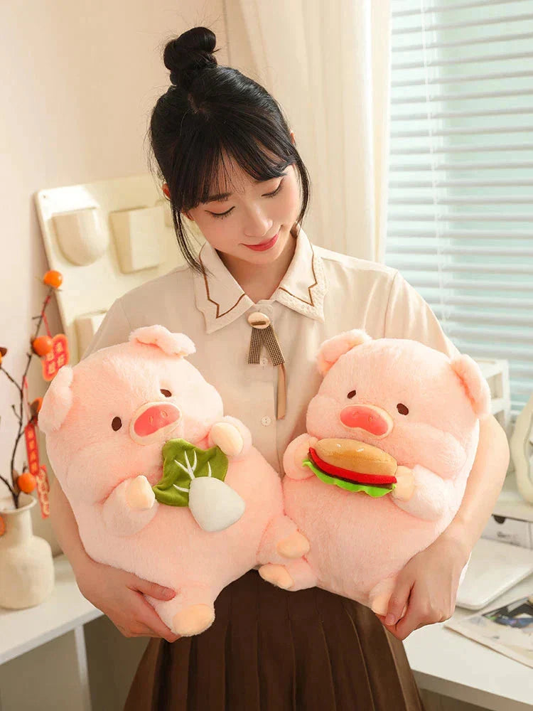 Round Fluffy Chonky Piggy Plushie