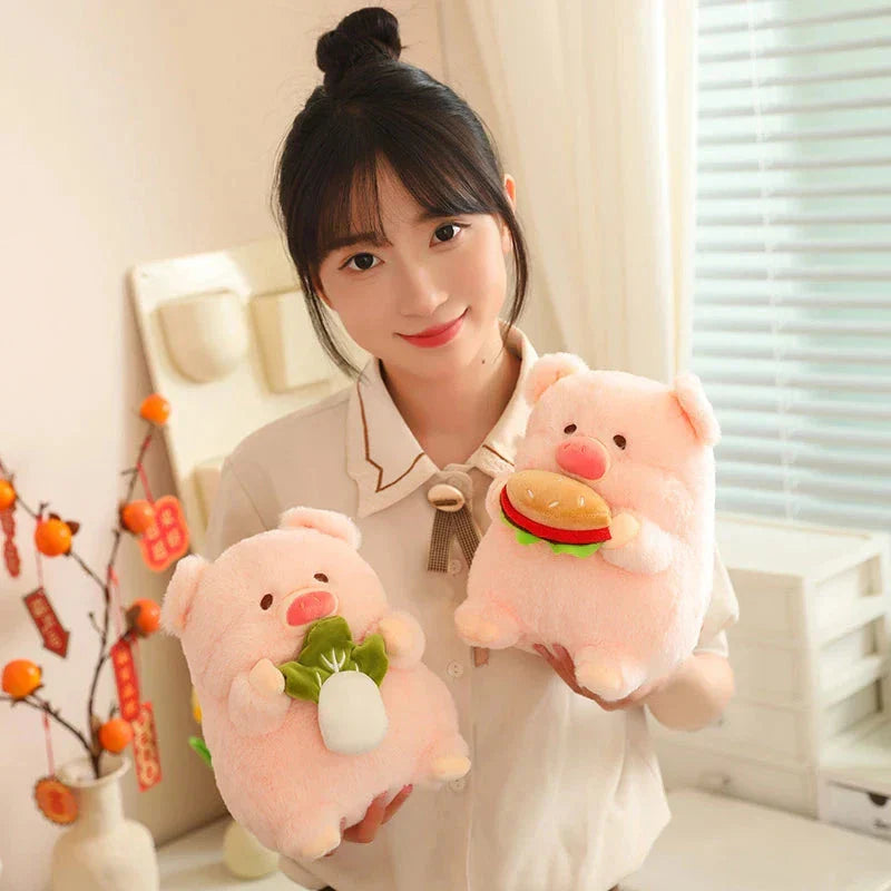 Round Fluffy Chonky Piggy Plushie