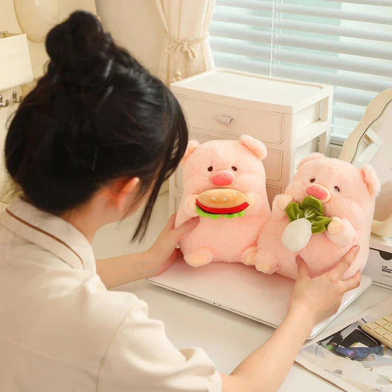 Round Fluffy Chonky Piggy Plushie
