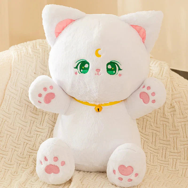 Sailor Moon Fluffy Black White Cat Plushies