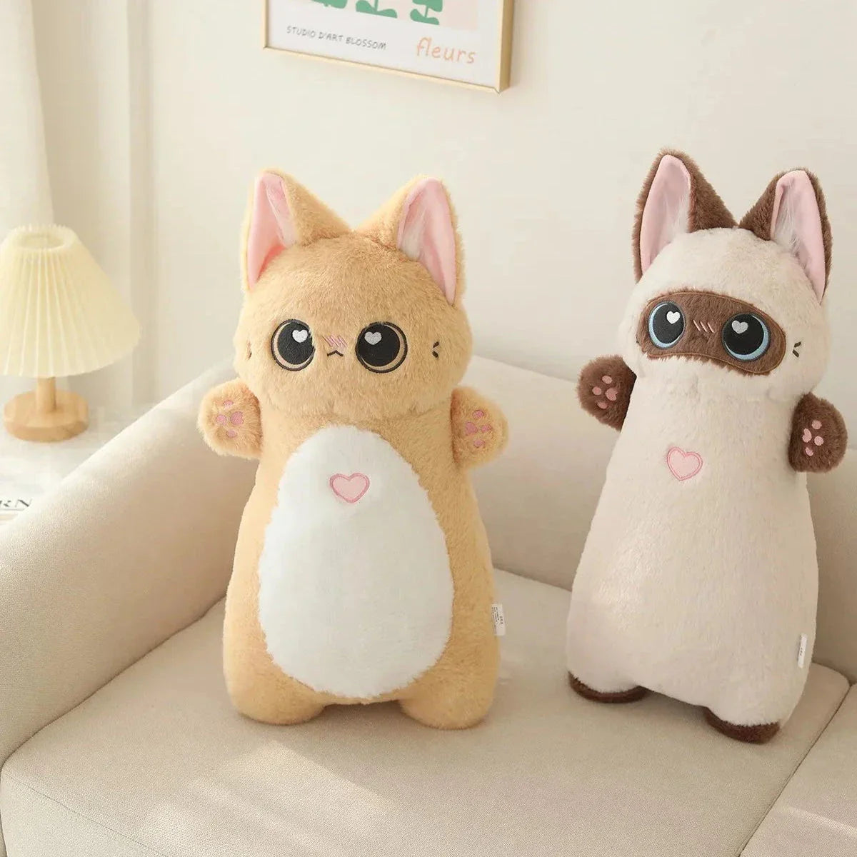 Shortie Two-tone Cat Plushie Collection