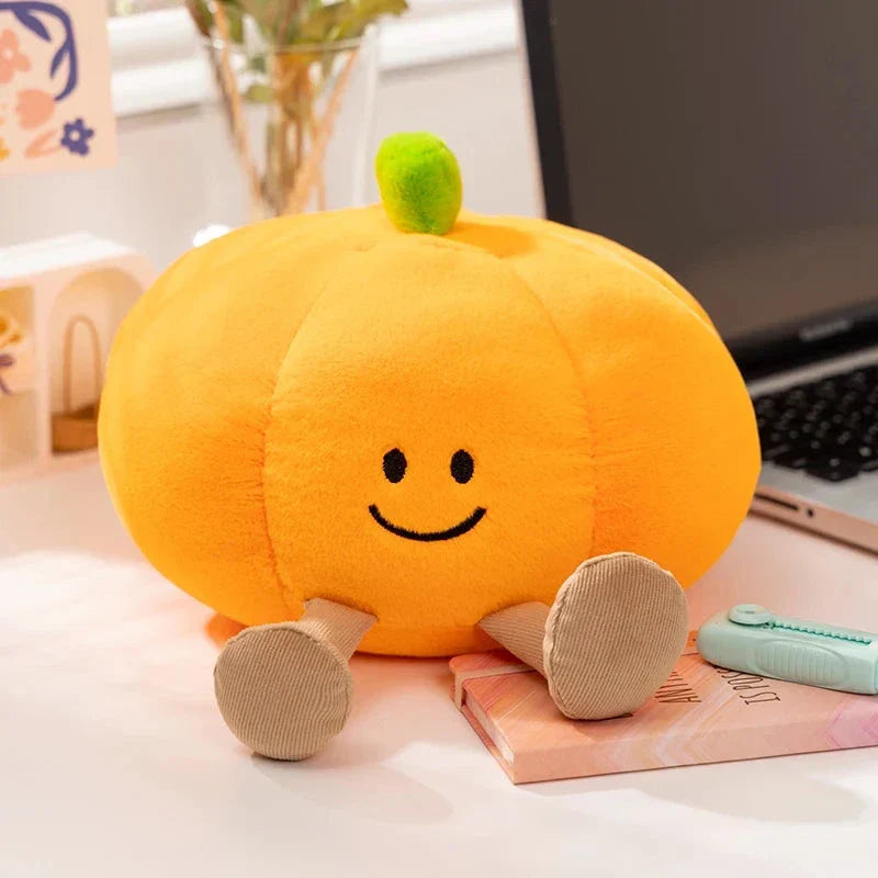 Smiling Halloween Pumpkin Ghost Plush