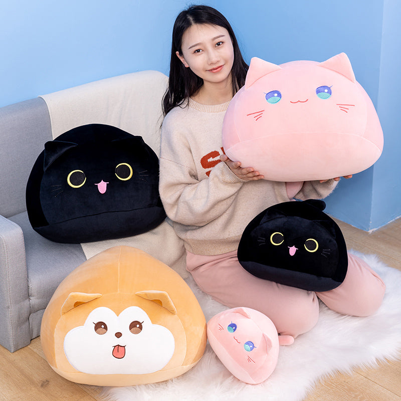 Soft Pebble Cats & Dog Animal Plushies Collection