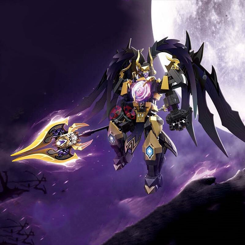 Three Kingdoms Warrior Purple Sakura Building Blocks