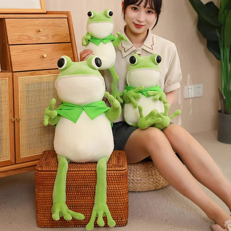 Tito the Funny Green Frog Plush with Hat
