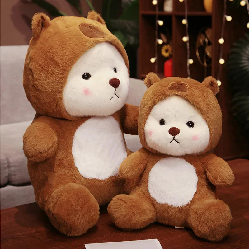 White Bear Capybara Costume Plushie
