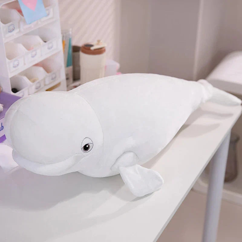 White Beluga Blue Whale Shark 75cm Plushies