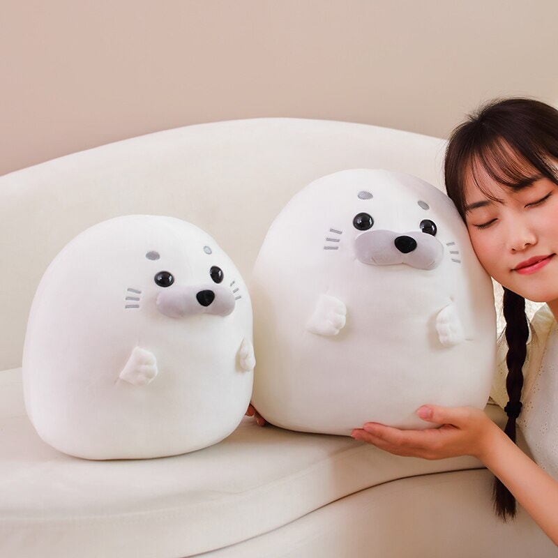 White Blue Baby Seal Plushies