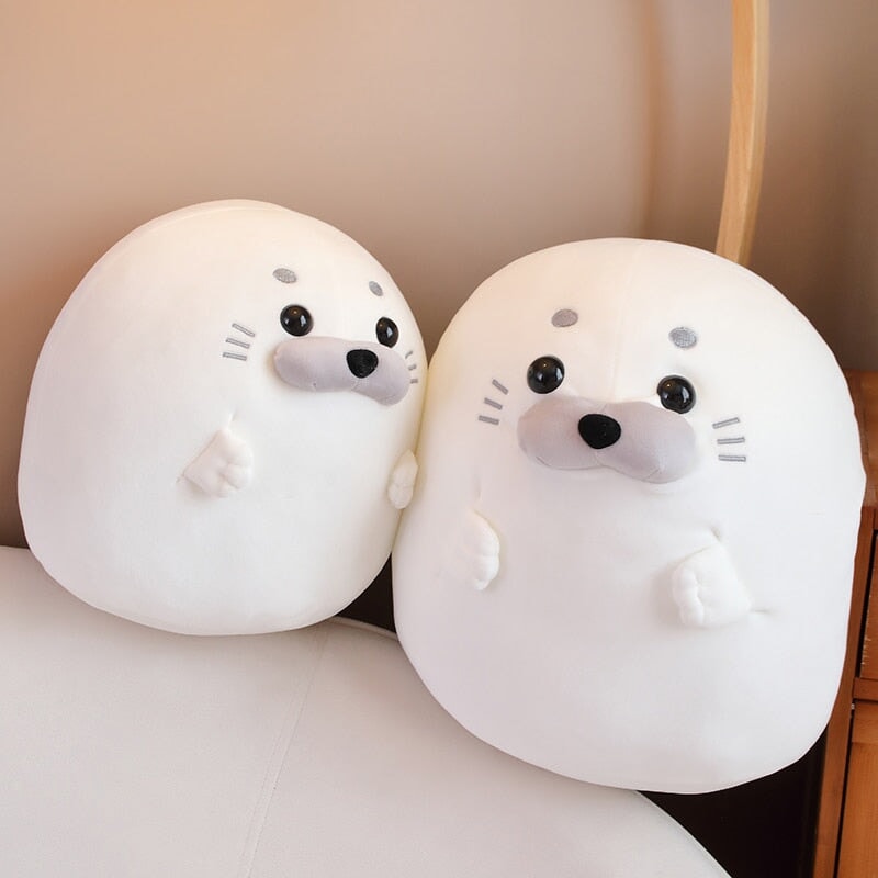 White Blue Baby Seal Plushies