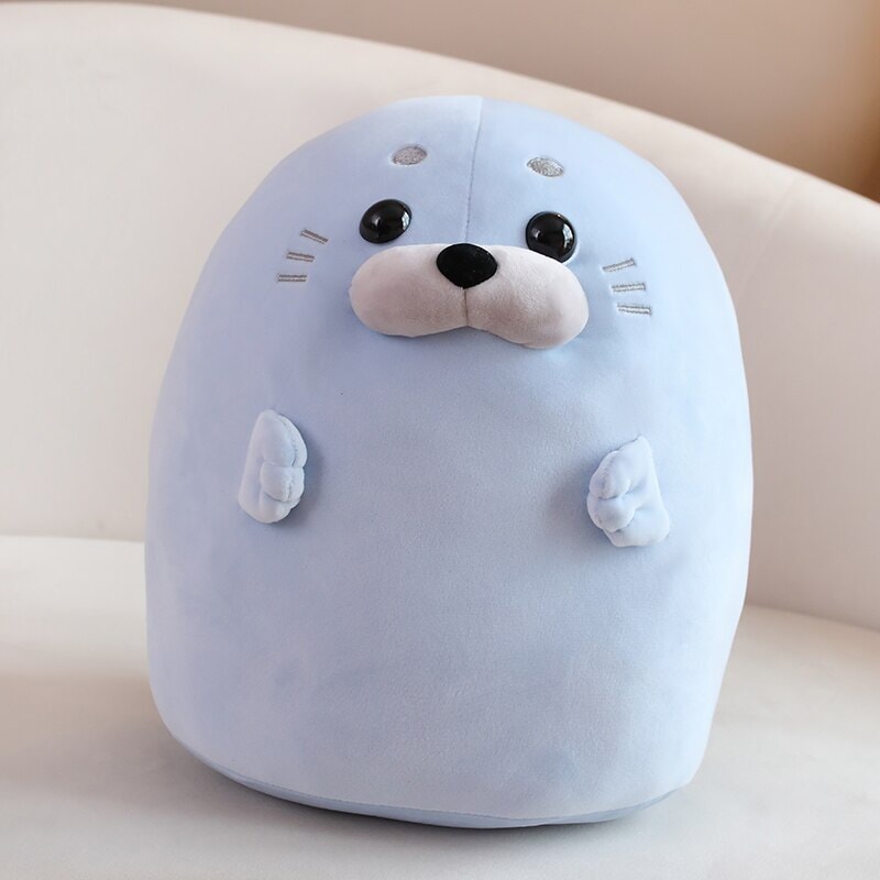 White Blue Baby Seal Plushies