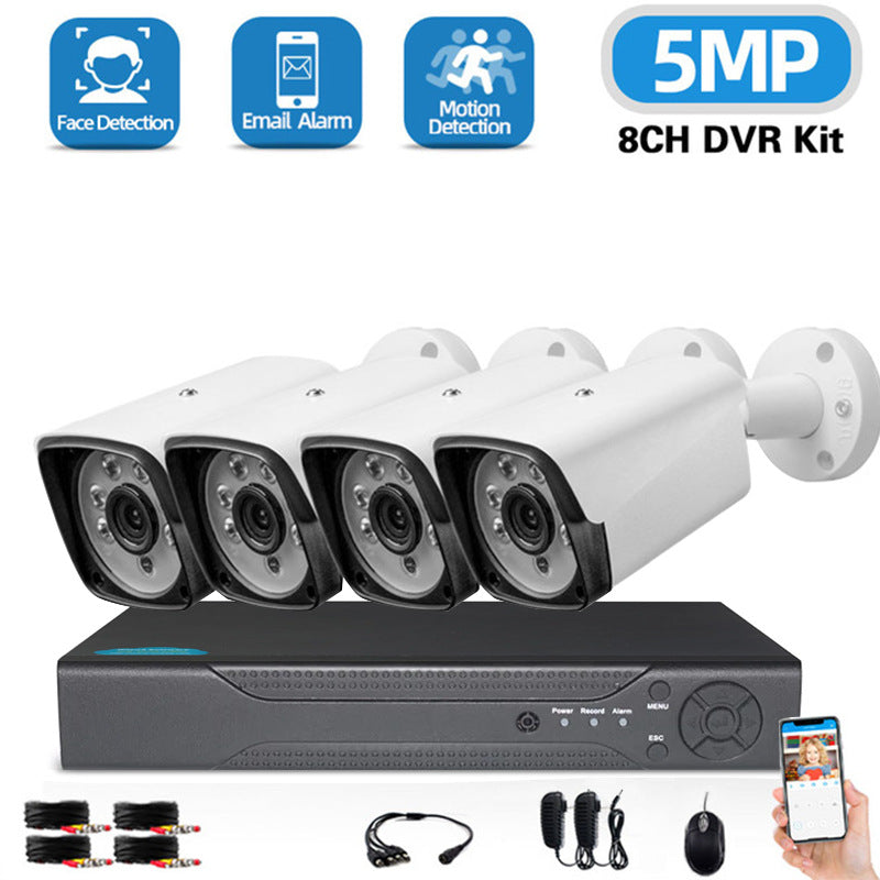 4 Channel Home Video Security Cameras System with Night Vision