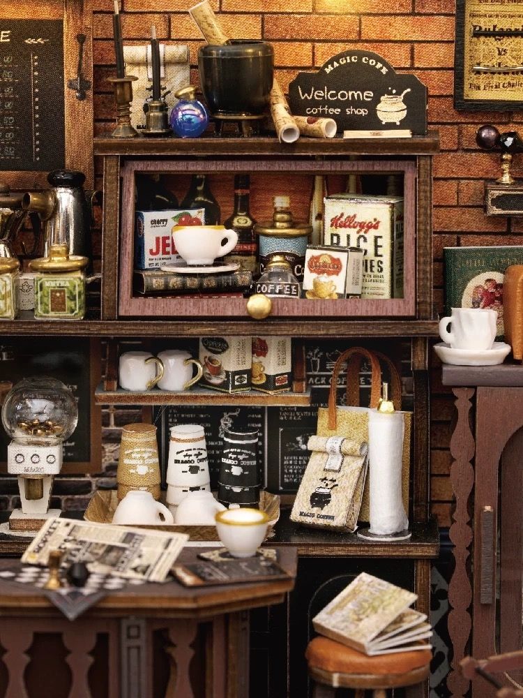 Magic Coffee Shop DIY Miniature House Kit