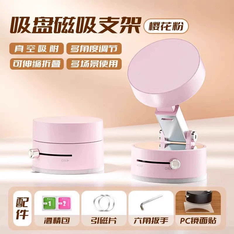 Magnetic Suction Phone Holder: 360¬∞ Rotating, Foldable, Selfie-Ready, Desk-to-Car Mount