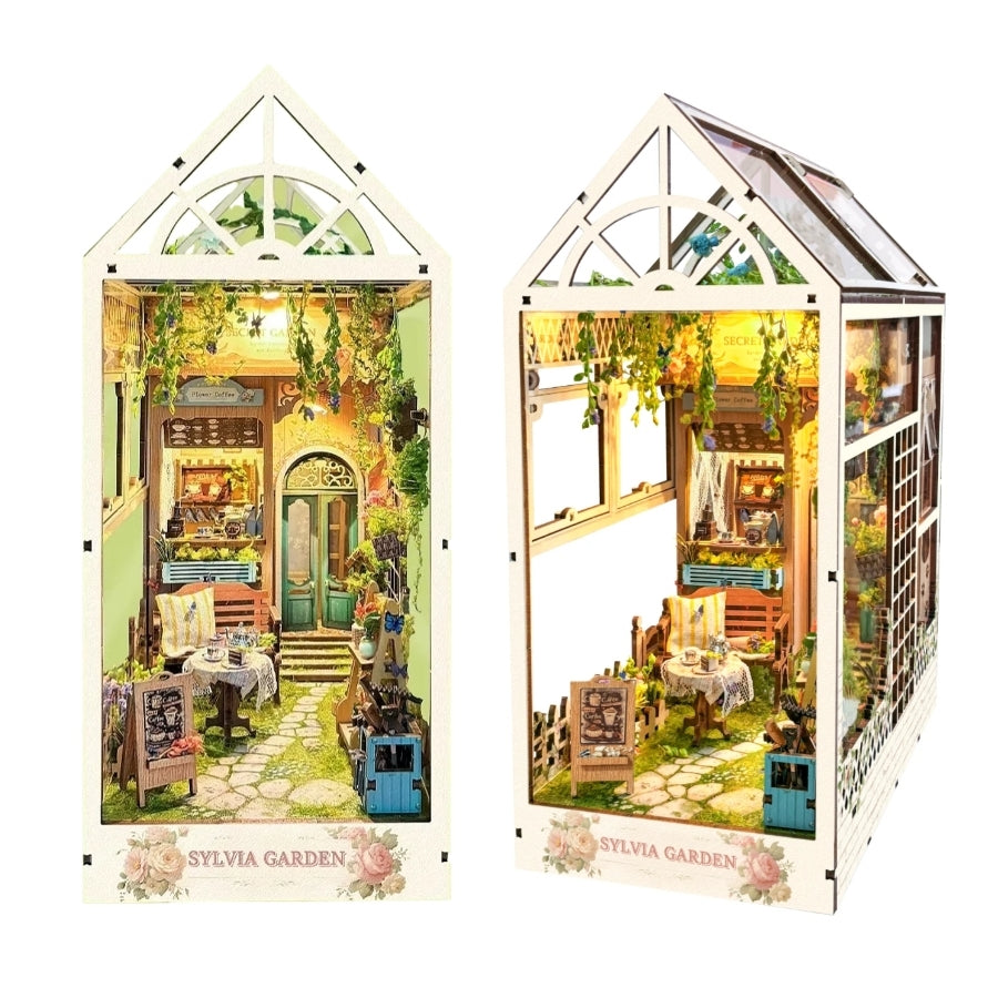 Sylvia Garden DIY Book Nook Kit | 3D Wooden Puzzle Bookend