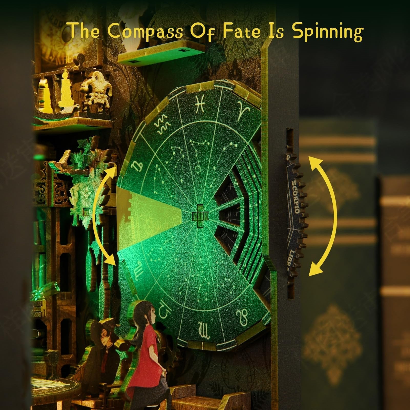 Tarot Divination Society | DIY Book Nook Kit | 3D Wooden Puzzle Bookend