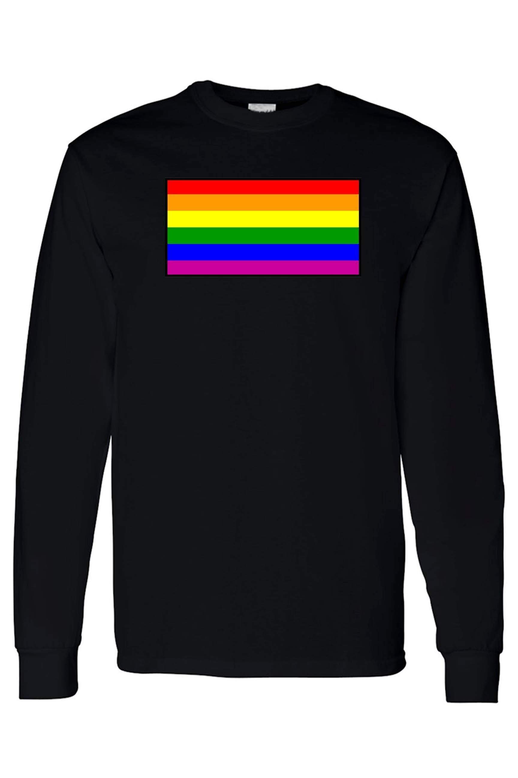 Unisex Long Sleeve Shirt Gay Pride Rainbow Flag